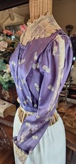 Victorian Edwardian 19th Century Silk Blouse Sold for Lace Trim “AS IS”