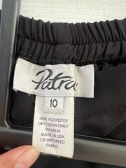 VTG 80s Patra Black Flowy Translucent Light Wide Leg Elastic US Made Pants Sz 10