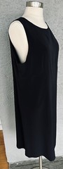 VINTAGE 80’S PRADA BLACK CREPE TANK DOUBLE SEAMED FRONTKNEE LEGNTH DRESS S46