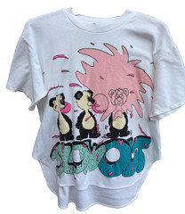Vintage 80s Tee puffy graphic Pandas w/Bubblegum Blowout cutie-core rave sleep