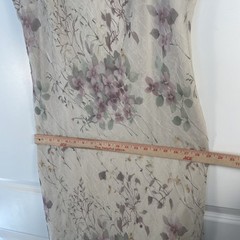 Vtg 90’s R+M Richards Maxi Dress 16 Cream Floral Boho Fairy Assymetric Coquette