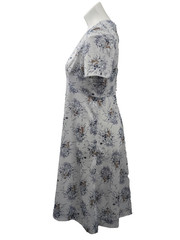 Vintage 1970s Handmade Floral Dress Lightweight Polyester Zip-Up Boho Retro