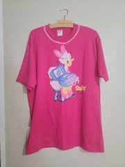 Vintage Nostalgic 80’s 90’s Puffy Paint Disney JERZEES SHIRT XL Daisy Duck
