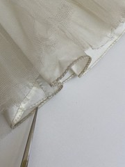 Vintage 50s S Strapless cotillion party Prom dress long Ivory Tulle