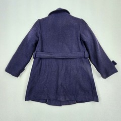 Vintage 40s Davis Of Boston Womans Wool Belted Navy Military Style Lined Coat