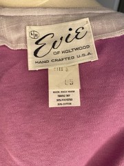 New Vintage 1970’s Secretary Office Work Evie White Purple Wrap Dress W/ Belt 8