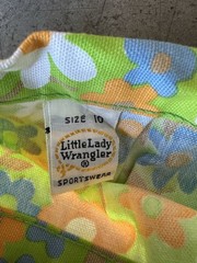 RARE VTG 60s Little Lady Wrangler Deadstock Jamaica Shorts Neon Daisy