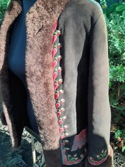 Vintage Penny Lane Sheepskin & Leather Coat Iceland Poland S