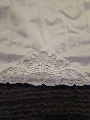 90s Vintage shadow line lingerie gown Full Length delicate lace bodice Large