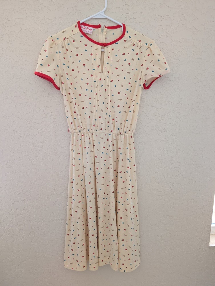 Vintage Route One Petite Miss Vegetable Banana Tomato Dress 50s 60s