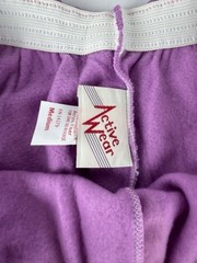 Unworn Vintage Active Wear Purple Gym Sweat Shorts Womens M Pull On Athletic USA