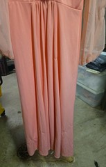 Vintage 1970’s Dress Women’s Pinkish Orange Gown Prom