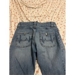 vintage low rise light wash denim jeans