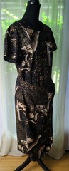 Vintage Coco Bianco Faux Wrap Dress Multicolor Abstract Floral Women’s 12