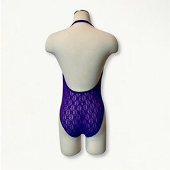 Vintage 1970s Frederick’s of Hollywood Purple Lace Lingerie Bodysuit Size Large