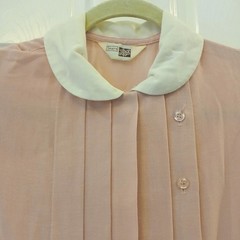 1970s Sears Fashion Place Pink Dress Size 14 W/Collar Career Church Vintage #L12