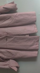 Continental Leather Fashions Pink Blazer Jacket & Skirt Set Large Vintage 1980s