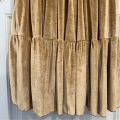 Baltic Born Vivaldi Tan Velvet Smocked Chest Tiered Dress. Size Large. NWT.