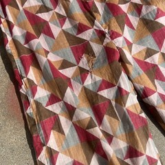 Vintage 1930s Colorful Diamond Print 4 Piece Costume Clown Jester Masquerade
