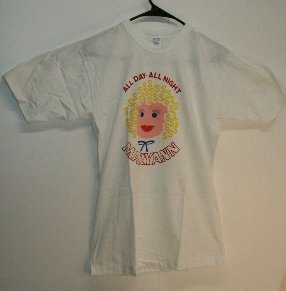 NEW 1980’s CHAMPION Vintage T Shirt Size M Tee Single Stitch MARYANN WHITE MINT