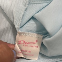 Vintage Deena Fine Lingerie Blue Nylon Lace Nightgown Medium 60’s,70’s