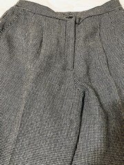 Vintage Joan Leslie Pants Womens 14 P Petite Wool Blend Micro Houndstooth