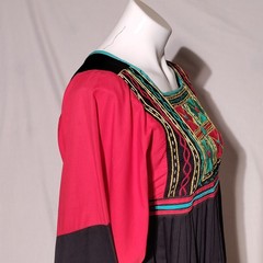 Vintage Hand Made By Nelly Embroidered Mexican Caftan Kaftan Dress Tunic