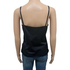 Vintage Vassarette Lingerie Top Womens 80s Black Lace Camisole Tank Top – S