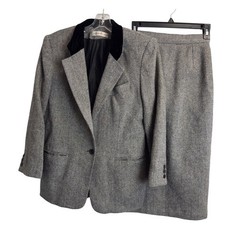 Walker & Lane Vintage Herringbone Skirt Suit Set Wool Blend Women’s size XS/S