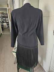 1980s AvantGarde Flapper Revival Retro Glamour Cocktail Little Black Dress Sz 12