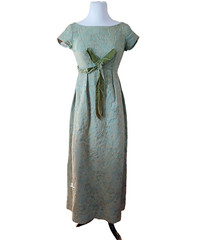 1960s Maxi Prairie Gown Floral Print Velvet Bubble Skirt Hostess XS S 34