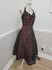 VTG 1950s Mid-Century Pink Chiffon/Cupcake Prom Party Dress