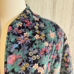 Vintage Floral Quilted Jacket Cozy Fall Winter Essential 70s Young Stuff boho