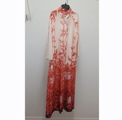 Montgomery Ward 10 12 L Vtg 1970s Polyester Floral Maxi Dress