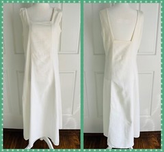 Vintage 1930’s Best & Co NY Paris Crisp White Linen Pinafore Style Dress Sz S/M