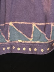 Vintage Batik Purple Cotton Tank Dress One Size Fits Most