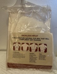 Vintage JCPenney Backless Wrap Bra NOS Backless/Halter Natural Cup A B C Cups