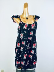 Vintage VTG 90s grunge dress floral print prairie mini sundress