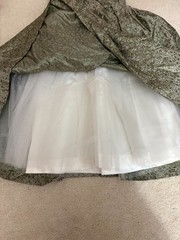 VNTG 1950s Strapless Brocade Party Dress Prom Homecoming Formal Cupcake Gown S
