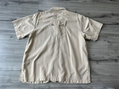 David Dart Sport Oversized Safari Shirt Women’s Size S Back Pocket Khaki Vtg 90s