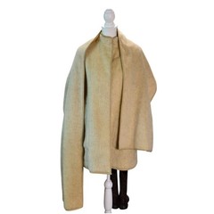 Vintage Bonnie Cashin for Sills Mohair Cape Poncho Hovland Swanson Beige OS M-XL