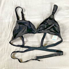 Vintage Sears Backless Wrap Bra Backless/Halter Black 36 A B C Cups