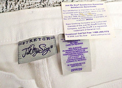 Y2K Just My Size Stretch White Denim Jeans Vintage 2000 Women’s Size 22W/29 NEW