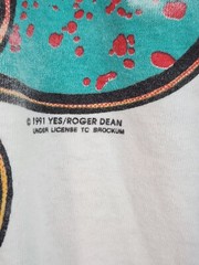 Vintage Yes Tank Top Shirt Union Tour 1991 Roger Dean Graffiti Art