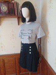 Vintage 1980s/1990s Willow Ridge Black High Waist Sailor Style Pinup Culottes