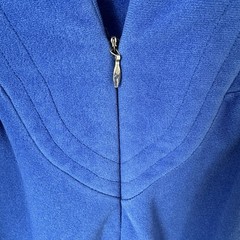 Vtg Vanity Fair Blue Zip Robe Size 10 70s Dacron Polyester Cottagecore Mod Retro