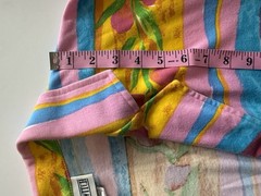 Vtg Peter Popovitch Floral Camp Shirt Retro Collar 80s Abstract Knit Blouse Med