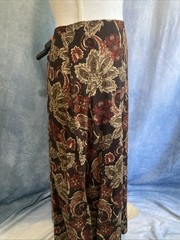 VTG 90s Y2K Croft & Barrow Paisley Midi Skirt Size 6 Rayon Whimsigoth Boho Fairy
