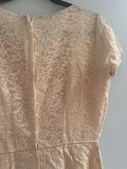 Vintage 1950s Toni Todd Peach Lace Dress 1960s Dress
