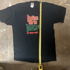 Vintage 90s Italian Girls Italy T Shirt Womens M USA VTG black